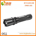Factory Sale CE Power Bright 160LUMEN Aluminum 1101 Police 3watt CREE LED Swat Flashlight with 3aaa Battery
